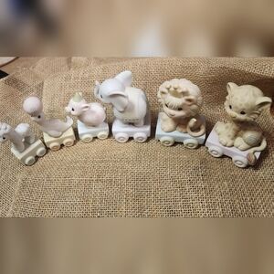 Precious Moments Birthday Train figurines. 1,2,3,4,5, 7 ,&9